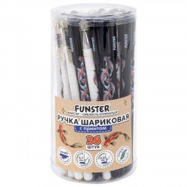 Ручка шариковая с принтом FUNSTER STICK "FISH KOI", СИНЯЯ, SOFT TOUCH покрытие, узел 0,7 мм, линия письма 0,35 мм, 144388