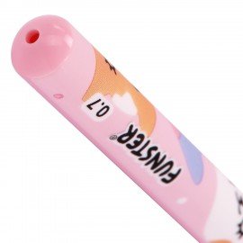 Ручка шариковая с принтом FUNSTER STICK "FAT CATS", СИНЯЯ, SOFT TOUCH покрытие, узел 0,7 мм, линия 0,35 мм, 144389