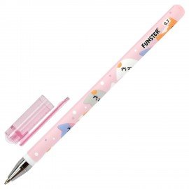 Ручка шариковая с принтом FUNSTER STICK "FAT CATS", СИНЯЯ, SOFT TOUCH покрытие, узел 0,7 мм, линия 0,35 мм, 144389