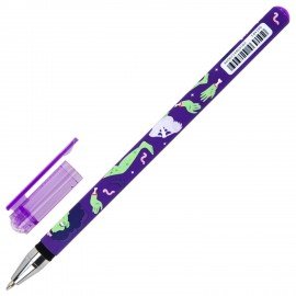 Ручка шариковая с принтом FUNSTER STICK "MONSTERS", СИНЯЯ, SOFT TOUCH покрытие, узел 0,7 мм, линия 0,35 мм, 144390