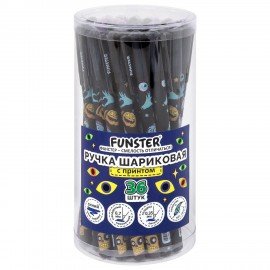 Ручка шариковая с принтом FUNSTER STICK "MONSTERS", СИНЯЯ, SOFT TOUCH покрытие, узел 0,7 мм, линия 0,35 мм, 144390