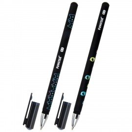 Ручка шариковая с принтом FUNSTER STICK "BLACK CAT", СИНЯЯ, SOFT TOUCH покрытие, узел 0,7 мм, линия 0,35 мм, 144391