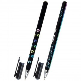 Ручка шариковая с принтом FUNSTER STICK "BLACK CAT", СИНЯЯ, SOFT TOUCH покрытие, узел 0,7 мм, линия 0,35 мм, 144391