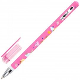 Ручка шариковая с принтом FUNSTER STICK "CUTE CAPY", СИНЯЯ, SOFT TOUCH покрытие, узел 0,7 мм, линия письма 0,35 м, 144393