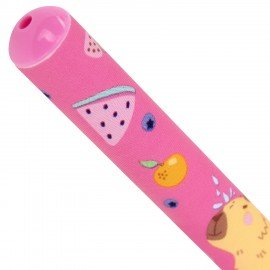 Ручка шариковая с принтом FUNSTER STICK "CUTE CAPY", СИНЯЯ, SOFT TOUCH покрытие, узел 0,7 мм, линия письма 0,35 м, 144393