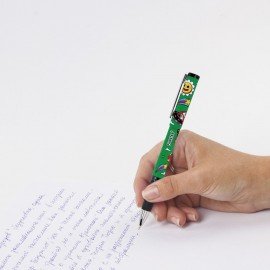 Ручка шариковая с грипом FUNSTER GRIP "ATTENTION!", СИНЯЯ, пишущий узел 0,7 мм, линия письма 0,3 мм, 144395