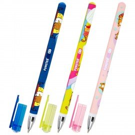 Ручка шариковая с принтом FUNSTER STICK "КОТ-ЭНТУЗИАСТ", СИНЯЯ, SOFT TOUCH покрытие, узел 0,7 мм, линия 0,35 мм, 144398
