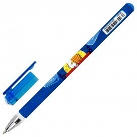 Ручка шариковая с принтом FUNSTER STICK "КОТ-ЭНТУЗИАСТ", СИНЯЯ, SOFT TOUCH покрытие, узел 0,7 мм, линия 0,35 мм, 144398