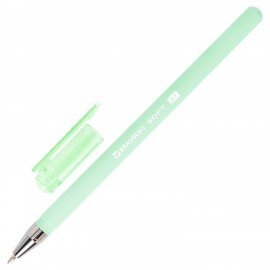 Ручки шариковые BRAUBERG "MARSHMALLOW", НАБОР 4 ШТУКИ, СИНИЕ, SOFT TOUCH покрытие, узел 0,7 мм, линия письма 0,35 мм, 144400