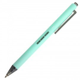 Ручка шариковая автоматическая BRAUBERG "VIVID PASTEL", корпус soft-touch, СИНЯЯ, пишущий узел 0,7 мм, линия письма 0,35 мм, 144404