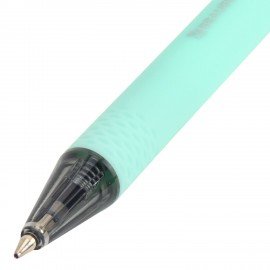 Ручка шариковая автоматическая BRAUBERG "VIVID PASTEL", корпус soft-touch, СИНЯЯ, пишущий узел 0,7 мм, линия письма 0,35 мм, 144404