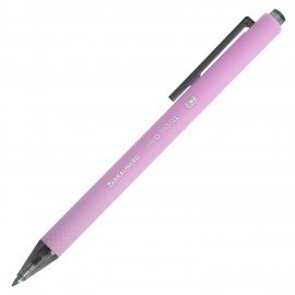Ручка шариковая автоматическая BRAUBERG "VIVID PASTEL", корпус soft-touch, СИНЯЯ, пишущий узел 0,7 мм, линия письма 0,35 мм, 144404