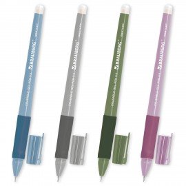 Ручка стираемая гелевая с эргономичным грипом BRAUBERG "RESTART MORANDI", СИНЯЯ, игольчатый пишущий узел 0,5 мм, линия письма 0,25 мм, 14441, 144416