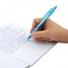 Ручка гелевая стираемая автоматическая BRAUBERG "X-ERASE RT PASTEL COLOR", СИНЯЯ, пишущий узел 0,7 мм, линия письма 0,5 мм, 144424