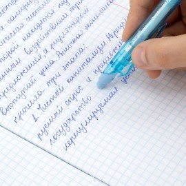 Ручка гелевая стираемая автоматическая BRAUBERG "X-ERASE RT PASTEL COLOR", СИНЯЯ, пишущий узел 0,7 мм, линия письма 0,5 мм, 144424