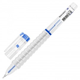 Ручка шариковая С УДЛИНЕННЫМ ГРИПОМ BRAUBERG "MAXI LONG", СИНЯЯ, игольчатый узел 0,5 мм, линия письма 0,35 мм, 144456