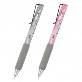 Ручка шариковая автоматическая С УЛЬТРАМЯГКИМ ГРИПОМ BRAUBERG " MAXI SOFT", СИНЯЯ, пишущий узел 0,5 мм, линия письма 0,35 мм, 144466