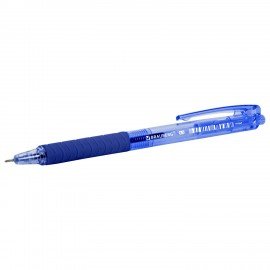 Ручка шариковая автоматическая с грипом BRAUBERG "CLASSIC", СИНЯЯ, пишущий узел 0,5 мм, линия письма 0,35 мм, 144467