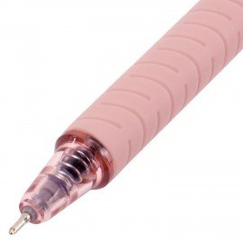 Ручка шариковая автоматическая с грипом BRAUBERG "CLASSIC PASTEL", СИНЯЯ, корпус ассорти, пишущий узел 0,5 мм, линия письма 0,35 мм, 144468