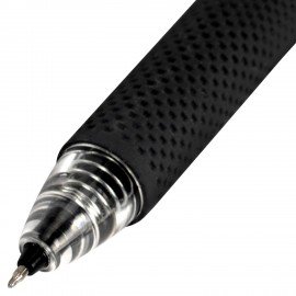 Ручка гелевая автоматическая BRAUBERG "X-WRITER 1700" УВЕЛИЧЕННАЯ ДЛИНА ПИСЬМА 1700 м, ЧЁРНАЯ, игольчатый узел 0,5 мм, линия 0,35 мм, 144472