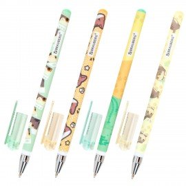 Ручка шариковая с принтом BRAUBERG "МИЛЫЕ КОТЫ", СИНЯЯ, SOFT TOUCH покрытие, узел 0,7 мм, линия письма 0,35 мм, 144478