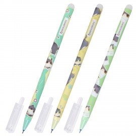 РЕЗЕРВ Ручка стираемая гелевая BRAUBERG CUTE CATS, СИНЯЯ, корпус ассорти, линия 0,35м, 144481