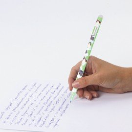 РЕЗЕРВ Ручка стираемая гелевая BRAUBERG CUTE CATS, СИНЯЯ, корпус ассорти, линия 0,35м, 144481