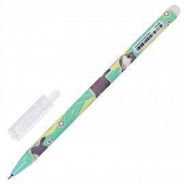 РЕЗЕРВ Ручка стираемая гелевая BRAUBERG CUTE CATS, СИНЯЯ, корпус ассорти, линия 0,35м, 144481