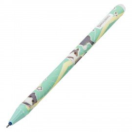 РЕЗЕРВ Ручка стираемая гелевая BRAUBERG CUTE CATS, СИНЯЯ, корпус ассорти, линия 0,35м, 144481