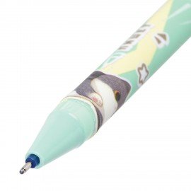 РЕЗЕРВ Ручка стираемая гелевая BRAUBERG CUTE CATS, СИНЯЯ, корпус ассорти, линия 0,35м, 144481