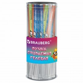 РЕЗЕРВ Ручка стираемая гелевая BRAUBERG CUTE MONSTERS, СИНЯЯ, корпус ассорти, линия 0, 144484