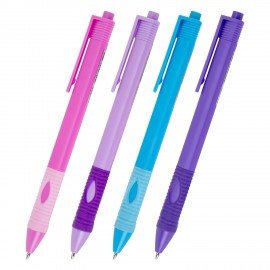 Ручка шариковая автомат. эргономичная с грипом STAFF "Profit 500 PASTEL COLOR", СИНЯЯ, узел 0,7 мм, линия письма 0,35 мм, 144492