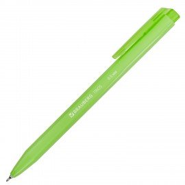 Ручка шариковая автоматическая BRAUBERG "TRIOS BRIGHT COLOR", корпус ассорти, СИНЯЯ, пишущий узел 0,5 мм, линия письма 0,3мм, 144497