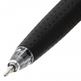 Ручка шариковая автоматическая BRAUBERG "OIL-BASE BLACK", СИНЯЯ, пишущий узел 0,5 мм, линия письма 0,3 мм, 144499