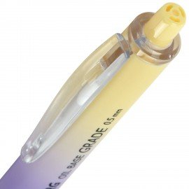 Ручка шариковая автоматическая BRAUBERG "OIL-BASE GRADE", СИНЯЯ, корпус ассорти, пишущий узел 0,5 мм, линия письма 0,3 мм, 144501