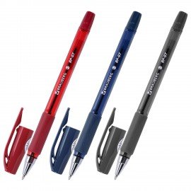 Ручка шариковая BRAUBERG "BP-GT VIVID", СИНЯЯ, корпус ассорти, пишущий узел 0,7 мм, линия письма 0,35 мм, 144502