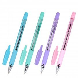 Ручка шариковая BRAUBERG "BP-GT PASTEL", СИНЯЯ, корпус ассорти, пишущий узел 0,7мм, линия письма 0,35 мм, 144503