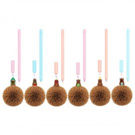 Ручка с пушистой подвеской шариковая FUNSTER "FLUFFY CAPY", СИНЯЯ, пишущий узел 0,7 мм, 144521