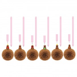 Ручка с пушистой подвеской шариковая FUNSTER "FLUFFY CAPY", СИНЯЯ, пишущий узел 0,7 мм, 144521