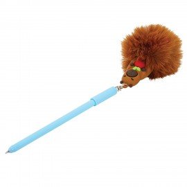 Ручка с пушистой подвеской шариковая FUNSTER "FLUFFY CAPY", СИНЯЯ, пишущий узел 0,7 мм, 144521