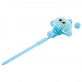 Ручка с пушистой подвеской шариковая FUNSTER "FLUFFY HAT", СИНЯЯ, пишущий узел 0,7 мм, 144524