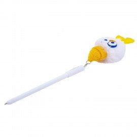 Ручка с пушистой подвеской шариковая FUNSTER "FLUFFY DUCK", СИНЯЯ, ассорти, пишущий узел 0,7 мм, 144525