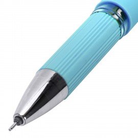 Ручка гелевая с грипом BRAUBERG "VIVID PASTEL", СИНЯЯ, корпус ассорти, игольчатый узел 0,5 мм, линия письма 0,35 мм, 144539