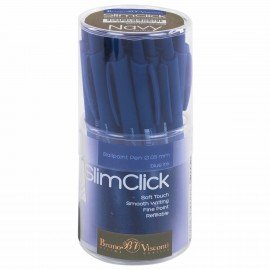 Ручка шариковая автоматическая BRUNO VISCONTI SlimClick NAVY, СИНЯЯ, линия 0,4мм, 20-, 20-0419