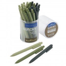 Ручка шариковая автоматическая BRUNO VISCONTI SoftClick Verde, СИНЯЯ, корпус ассорти, 0,5мм, 20-0403