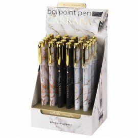 Ручка шариковая BRUNO VISCONTI Carrara, СИНЯЯ, корпус ассорти, линия 0,36мм, 20-0204/, 20-0204/61