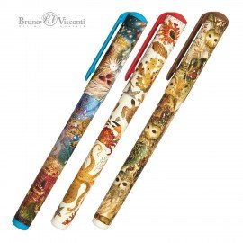 Ручка шариковая в футляре BRUNO VISCONTI DreamWrite Fauna, СИНЯЯ, ассорти, линия 0,5м, 20-0264/22