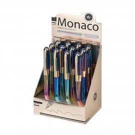 Ручка шариковая BRUNO VISCONTI MONACO PEARL, СИНЯЯ, темно-синий корпус, линия 0,4мм,, 20-0125/84