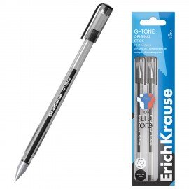 Ручки гелевые для ЕГЭ и ОГЭ ERICH KRAUSE G-Tone Stick Original, 0,5мм, ЧЕРНЫЕ, набор, 39516