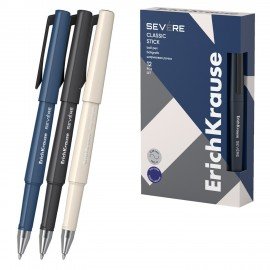 Ручка шариковая ERICH KRAUSE Severe Stick Classic, СИНЯЯ, корпус ассорти,0,7мм, линия, 48079